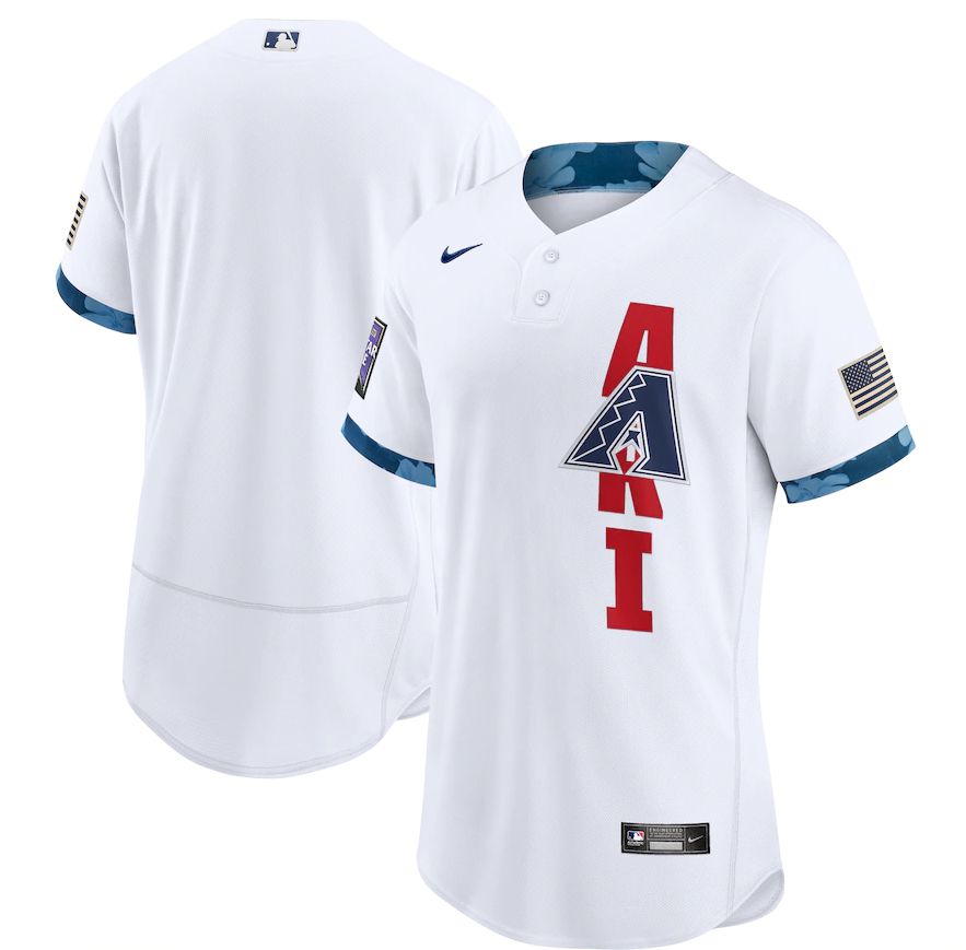Men Arizona Diamondback Blank White 2021 All Star Elite Nike MLB Jersey